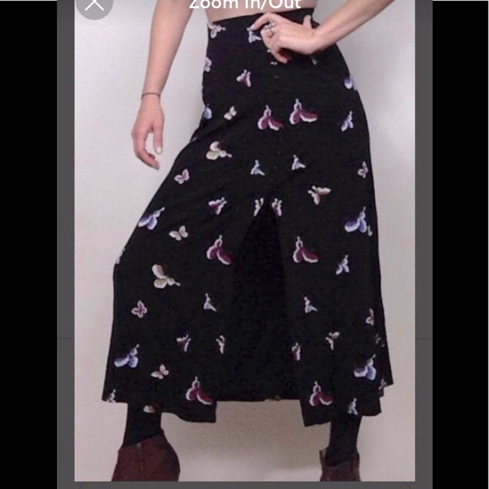 Vintage EZ Town Button Front Jersey Skirt